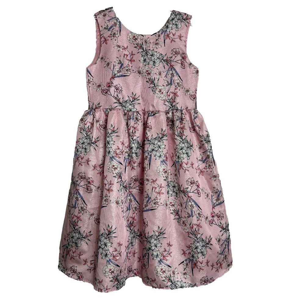 Special Editions Girls Dress Sz 10 Pink Floral Sleeveless Easter Church Wedding